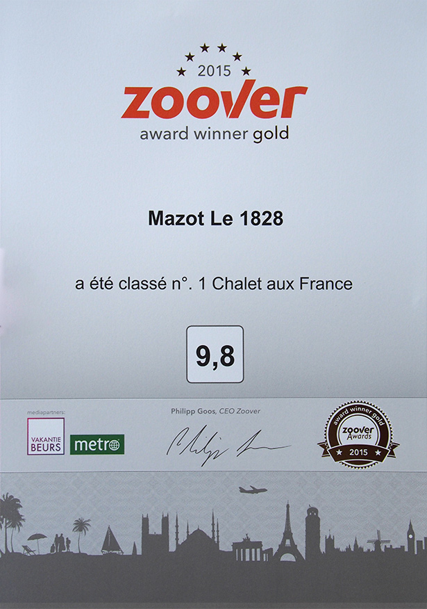 Award Zoover 20015