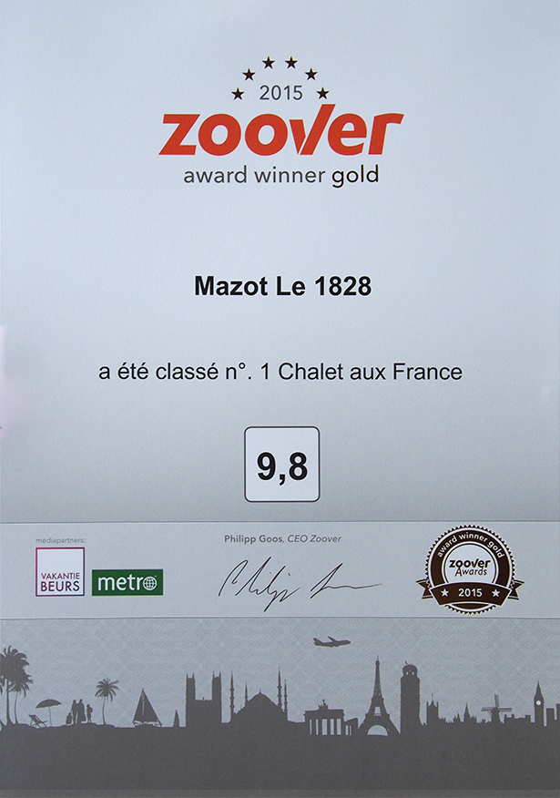Award Zoover 2015