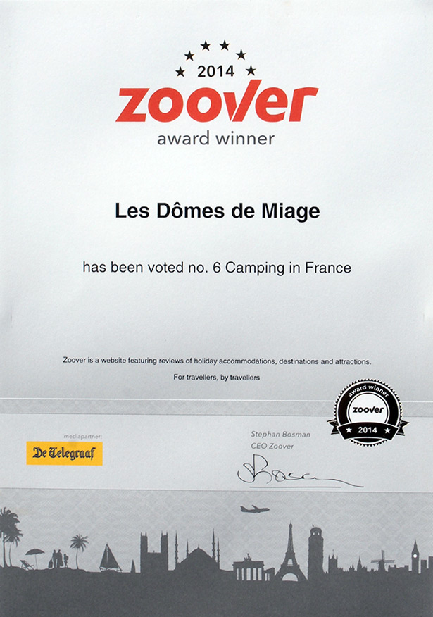 Award Zoover 2014